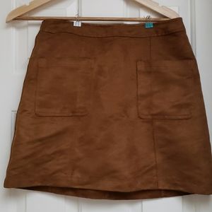 Faux Suede Skirt